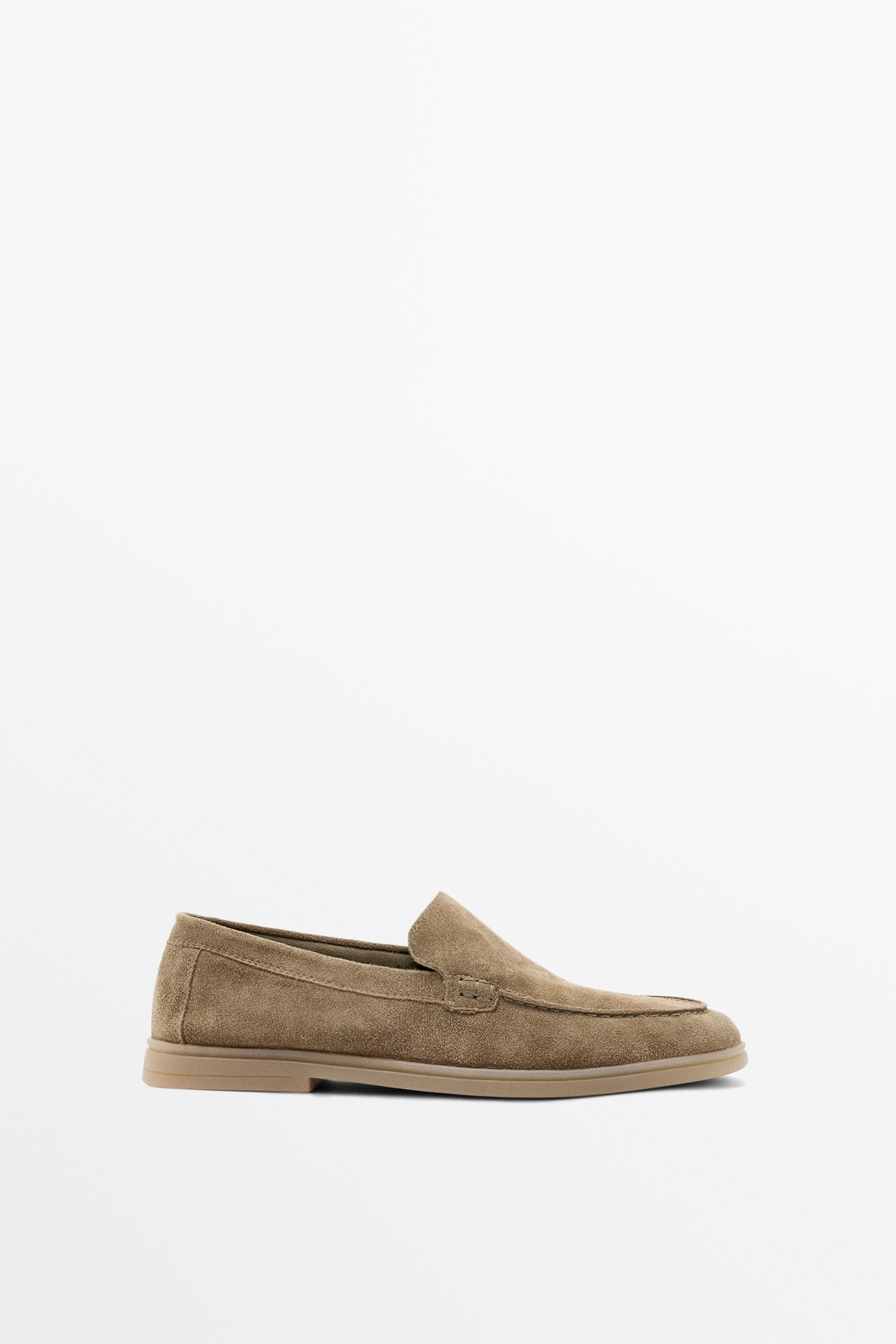Mocassins croûte de cuir